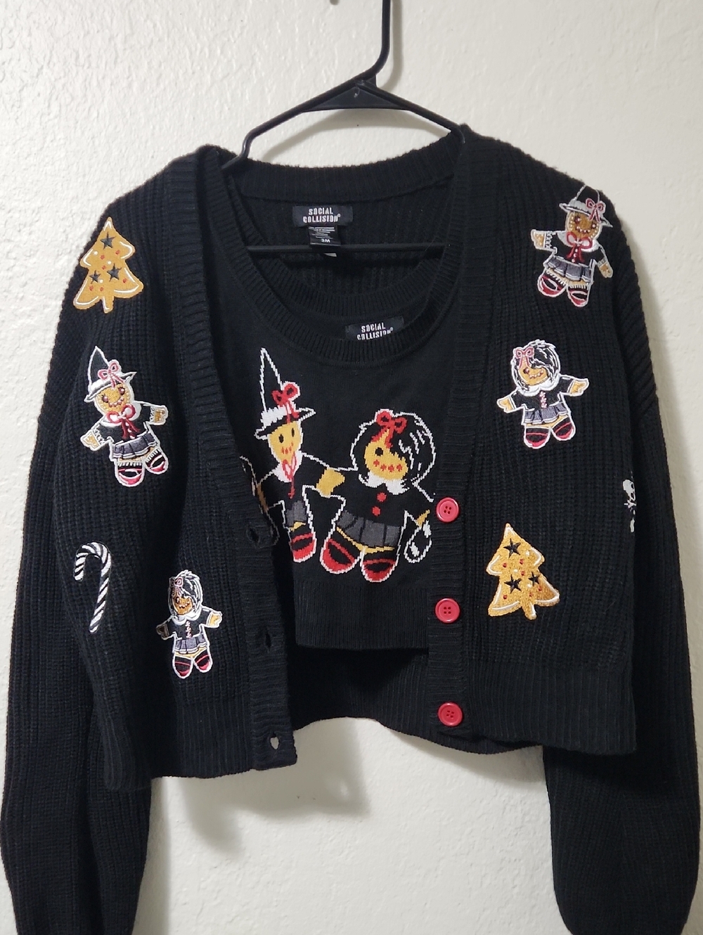 Emo Gingerdead Holiday Cardigan and Crop Tank